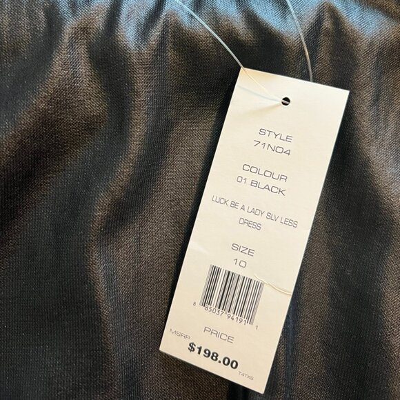 French Connection Faux Leather Black Drape Dress - size 10 - Picture 5 of 6